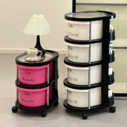 多巴胺小推車客廳零食大容量落地收納架臥室床頭抽屜式多層置物架