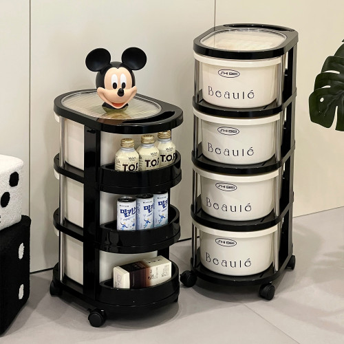 多巴胺小推車客廳零食大容量落地收納架臥室床頭抽屜式多層置物架 多巴胺小推車客廳零食大容量落地收納架臥室床頭抽屜式多層置物架