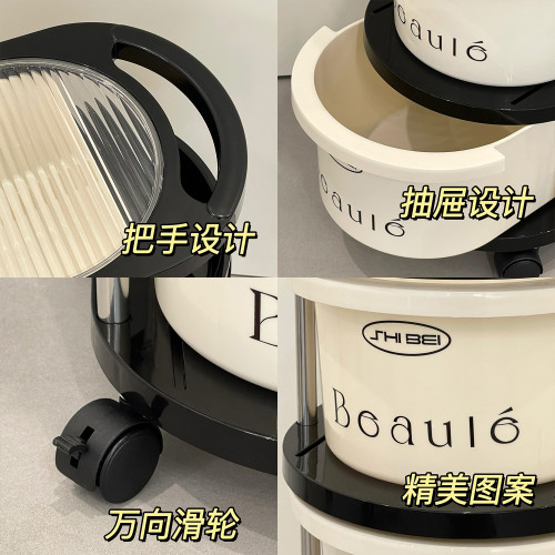 多巴胺小推車客廳零食大容量落地收納架臥室床頭抽屜式多層置物架 多巴胺小推車客廳零食大容量落地收納架臥室床頭抽屜式多層置物架