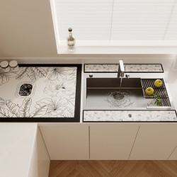 廚房水龍頭矽藻泥台面瀝水墊長條窄邊洗手台吸水墊擋水條防濺水墊