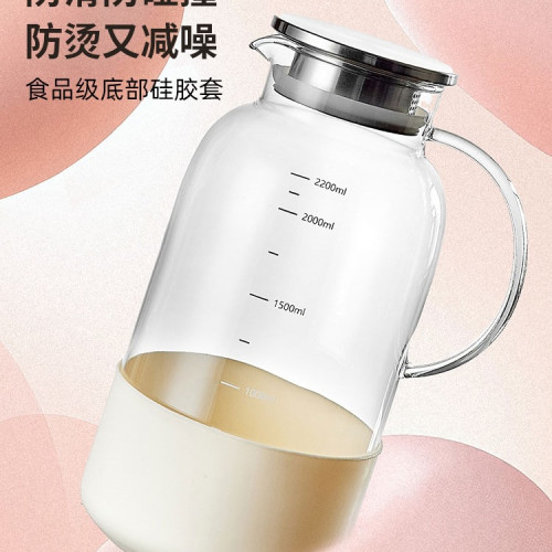 冷水壺玻璃水壺耐高溫涼水壺家用大容量果汁冷泡壺紥壺涼水杯套裝 冷水壺玻璃水壺耐高溫涼水壺家用大容量果汁冷泡壺紥壺涼水杯套裝