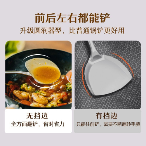 樹可胡桃木蘑菇鏟子鍋鏟不鏽鋼小號家用炒勺鐵鏟炒菜的勺鐵鍋 樹可胡桃木蘑菇鏟子鍋鏟不鏽鋼小號家用炒勺鐵鏟炒菜的勺鐵鍋