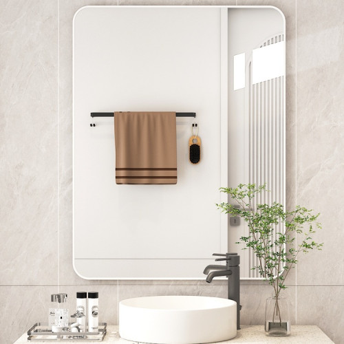 鏡子貼牆自粘洗手台化妝鏡壁掛式衛生間厠所免打孔梳妝玻璃浴室鏡 鏡子貼牆自粘洗手台化妝鏡壁掛式衛生間厠所免打孔梳妝玻璃浴室鏡