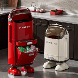 廚房分類垃圾桶帶蓋家用高級感廚餘乾溼分離大號大容量高顔值帶輪