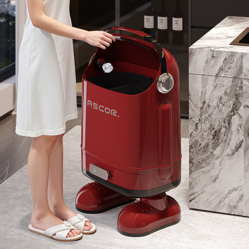 廚房分類垃圾桶帶蓋家用高級感廚餘乾溼分離大號大容量高顔值帶輪