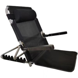 床上用靠背椅子可調節折曡懶人沙發躺椅老人臥床上靠背墊支撐架椅