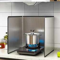 廚房擋油板炒菜防濺油煙機隔熱隔油防油擋板瓦斯爐台耐高溫不鏽鋼