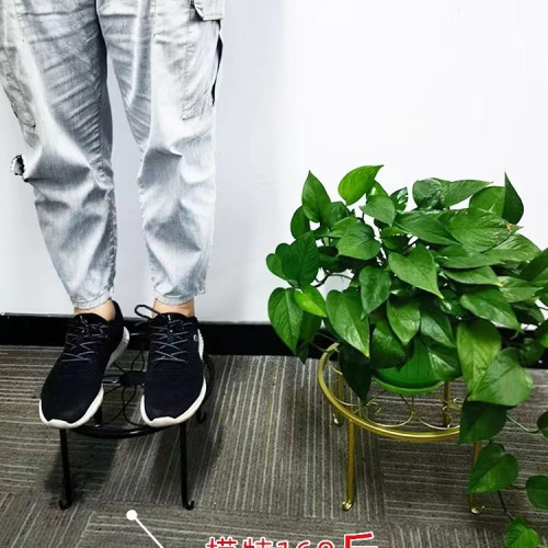 花架子客廳落地式陽台室內家用置物架鐵藝桌面鏤空式奶油風花盆架 花架子客廳落地式陽台室內家用置物架鐵藝桌面鏤空式奶油風花盆架