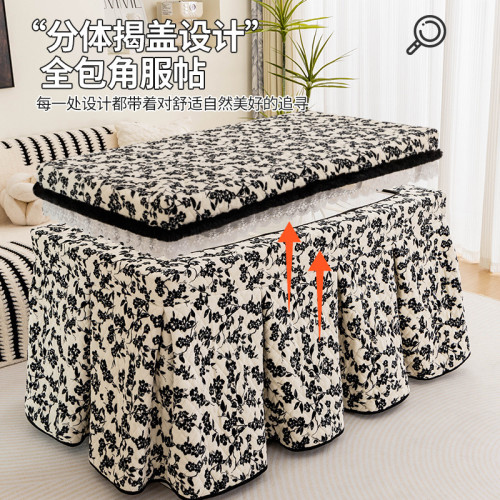 烤火桌子罩套冬天2025新款電暖爐罩感烤火被長方形火爐保護罩 烤火桌子罩套冬天2025新款電暖爐罩感烤火被長方形火爐保護罩