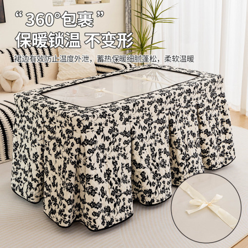 烤火桌子罩套冬天2025新款電暖爐罩感烤火被長方形火爐保護罩 烤火桌子罩套冬天2025新款電暖爐罩感烤火被長方形火爐保護罩