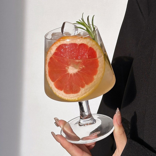 ins高腳水果茶杯玻璃杯網紅餐廳果汁氣泡水杯白蘭地杯冷飲料杯子 ins高腳水果茶杯玻璃杯網紅餐廳果汁氣泡水杯白蘭地杯冷飲料杯子