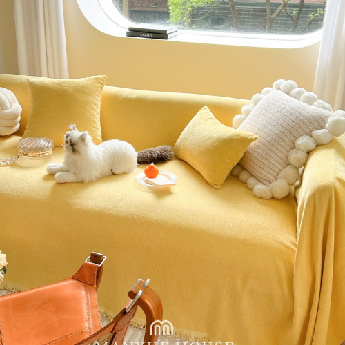蔓越家 ins奶油風雪尼爾沙發巾全包一片式蓋布沙發套沙發蓋巾坐墊 蔓越家 ins奶油風雪尼爾沙發巾全包一片式蓋布沙發套沙發蓋巾坐墊