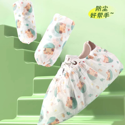 一次性鞋套室內家用加厚耐磨防塵防滑機房兒童學生印花無紡布腳套 一次性鞋套室內家用加厚耐磨防塵防滑機房兒童學生印花無紡布腳套