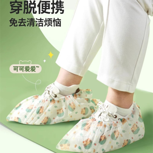 一次性鞋套室內家用加厚耐磨防塵防滑機房兒童學生印花無紡布腳套 一次性鞋套室內家用加厚耐磨防塵防滑機房兒童學生印花無紡布腳套