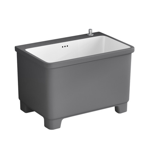 北歐灰色高腳拖把池陶瓷家用陽台衛生間拖布池四角墩布池洗拖布盆 北歐灰色高腳拖把池陶瓷家用陽台衛生間拖布池四角墩布池洗拖布盆