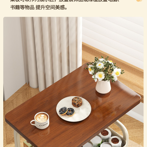 可移動茶幾零食小推車奶油風客廳沙發邊幾邊桌迷你床頭置物架桌子