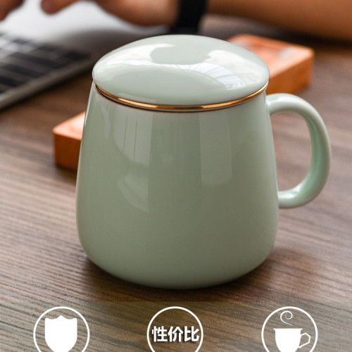 茶水分離茶杯陶瓷泡茶杯辦公室帶蓋過濾喝茶單個人馬克杯定 茶水分離茶杯陶瓷泡茶杯辦公室帶蓋過濾喝茶單個人馬克杯定