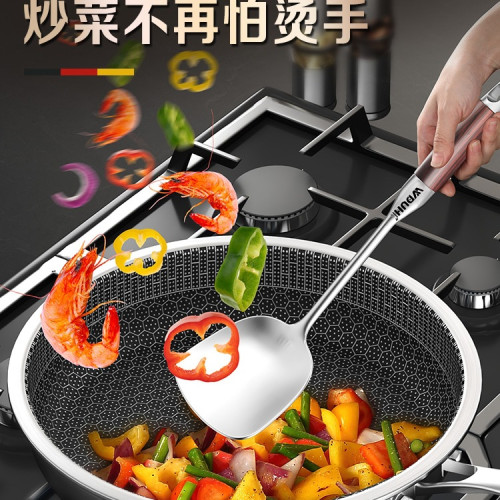 不鏽鋼加厚鍋鏟炒勺廚具套裝家用炒菜煎鏟漏勺撈面勺大湯勺炒鏟子 不鏽鋼加厚鍋鏟炒勺廚具套裝家用炒菜煎鏟漏勺撈面勺大湯勺炒鏟子