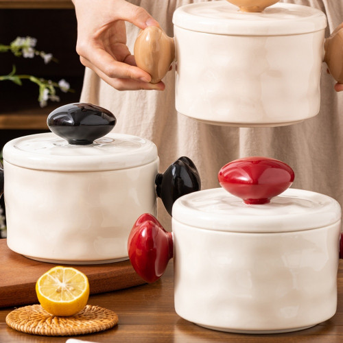 陶瓷豬油罐耐高溫食品級2025新款豬油罐多功能雙耳調料罐紅油罐子 陶瓷豬油罐耐高溫食品級2025新款豬油罐多功能雙耳調料罐紅油罐子