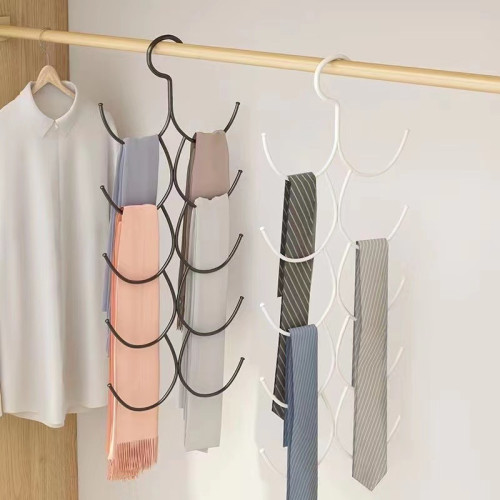 多功能收納掛圍巾架絲襪架子領帶架帽子架絲巾架圈環衣架掛鉤 多功能收納掛圍巾架絲襪架子領帶架帽子架絲巾架圈環衣架掛鉤
