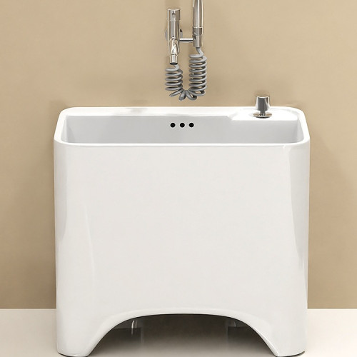 家用拖把池高腳陽台拖布池帶腿洗墩布盆大小號衛生間四腳自動下水 家用拖把池高腳陽台拖布池帶腿洗墩布盆大小號衛生間四腳自動下水