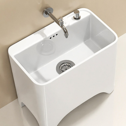 家用拖把池高腳陽台拖布池帶腿洗墩布盆大小號衛生間四腳自動下水 家用拖把池高腳陽台拖布池帶腿洗墩布盆大小號衛生間四腳自動下水