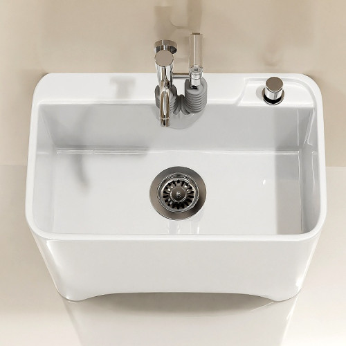 家用拖把池高腳陽台拖布池帶腿洗墩布盆大小號衛生間四腳自動下水 家用拖把池高腳陽台拖布池帶腿洗墩布盆大小號衛生間四腳自動下水