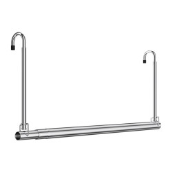 不鏽鋼伸縮晾衣桿室內陽台曬衣服曬被子曬被桿懸掛式可收納晾升降