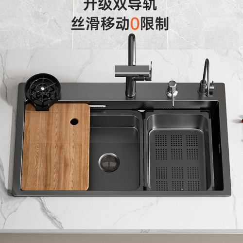 水槽納米蜂窩洗菜盆304不鏽鋼大單槽家用廚房加厚洗碗池x60i 水槽納米蜂窩洗菜盆304不鏽鋼大單槽家用廚房加厚洗碗池x60i