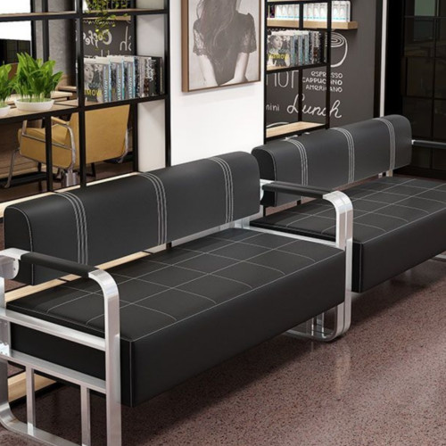 網紅理髮店沙發等候椅髮廊美髮美甲店休息區輕奢不鏽鋼長條沙發椅 網紅理髮店沙發等候椅髮廊美髮美甲店休息區輕奢不鏽鋼長條沙發椅