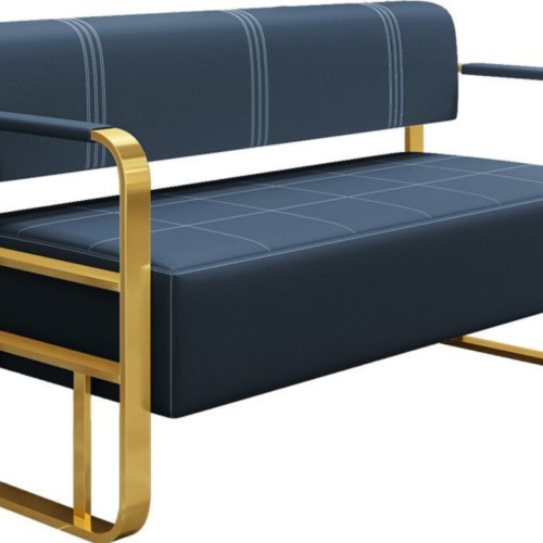 網紅理髮店沙發等候椅髮廊美髮美甲店休息區輕奢不鏽鋼長條沙發椅 網紅理髮店沙發等候椅髮廊美髮美甲店休息區輕奢不鏽鋼長條沙發椅