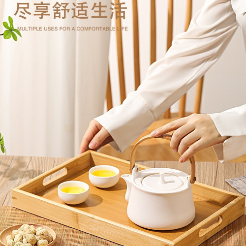 托盤竹木長方形茶盤商用竹製茶杯水杯收納家用大號酒店餐廳燒烤盤 托盤竹木長方形茶盤商用竹製茶杯水杯收納家用大號酒店餐廳燒烤盤