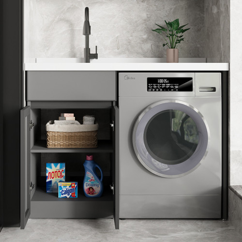 太空鋁陽台洗衣機櫃組合滾筒洗衣池台面帶搓板一體洗衣機櫃 太空鋁陽台洗衣機櫃組合滾筒洗衣池台面帶搓板一體洗衣機櫃