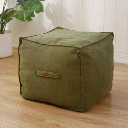燈芯絨布懶人沙發套閒置舊衣服收納袋方形坐墩可填充儲物收納坐墩
