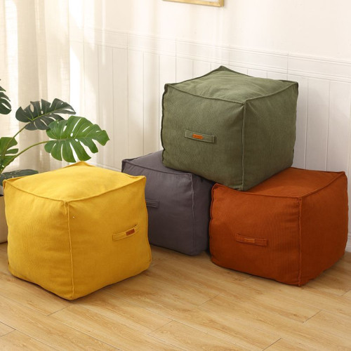 燈芯絨布懶人沙發套閒置舊衣服收納袋方形坐墩可填充儲物收納坐墩 燈芯絨布懶人沙發套閒置舊衣服收納袋方形坐墩可填充儲物收納坐墩