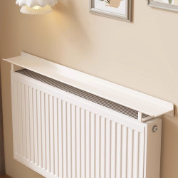 家用暖氣片置物架上方防塵一字隔板遮擋板遮醜防燻牆暖氣罩架