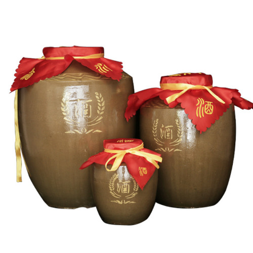 陶瓷酒罈酒罐長期存酒泡酒家用老式密封加厚土陶酒瓶加大酒缸 陶瓷酒罈酒罐長期存酒泡酒家用老式密封加厚土陶酒瓶加大酒缸
