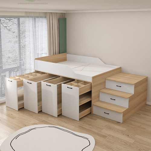 兒童半高床小戶型上床下衣櫃小臥室書桌一體組合多功能高箱儲物床 兒童半高床小戶型上床下衣櫃小臥室書桌一體組合多功能高箱儲物床