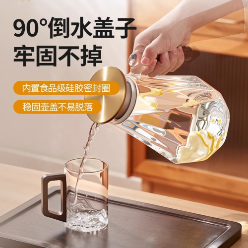冷水壺玻璃水壺涼水壺家用耐高溫夏天儲水大容量水杯套裝耐熱冷泡 冷水壺玻璃水壺涼水壺家用耐高溫夏天儲水大容量水杯套裝耐熱冷泡