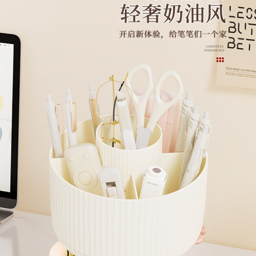 旋轉筆筒辦公室桌面文具收納盒男孩女孩兒童書桌上置物輕奢感 旋轉筆筒辦公室桌面文具收納盒男孩女孩兒童書桌上置物輕奢感