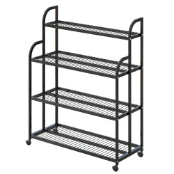 花架置物架陽台花架子客廳落地式多層鐵藝花盆托架多肉階梯式花架