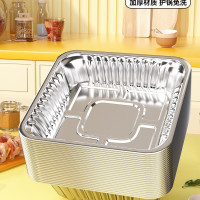 空氣炸鍋錫紙盤方形錫紙烤箱家用一次性鋁箔盒烘焙加厚錫紙碗