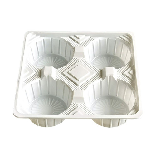 加厚一次性塑膠杯托白色4杯四杯架咖啡奶茶外賣打包托兩杯拖 加厚一次性塑膠杯托白色4杯四杯架咖啡奶茶外賣打包托兩杯拖