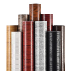 門貼紙自粘木門翻新壁紙臥室房門舊門改色貼膜入戶門遮醜木紋貼紙