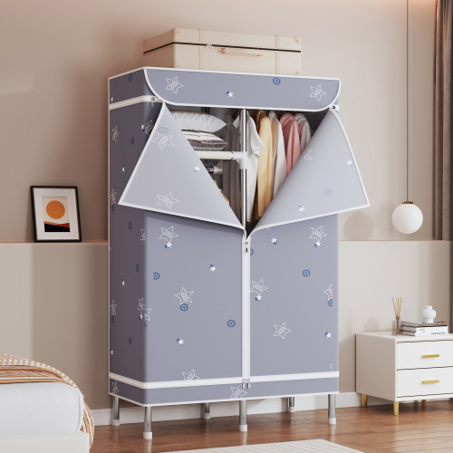 布衣櫃全封閉拉鍊單人加粗加固結實耐用全掛式出租房用組裝牛津布 布衣櫃全封閉拉鍊單人加粗加固結實耐用全掛式出租房用組裝牛津布