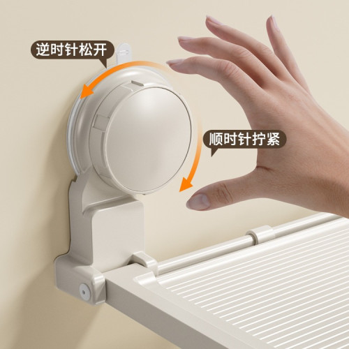 束豐吸盤式廚房置物架免打孔收納架折曡壁掛備菜調料架太空鋁上牆 束豐吸盤式廚房置物架免打孔收納架折曡壁掛備菜調料架太空鋁上牆