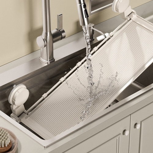 束豐吸盤式廚房置物架免打孔收納架折曡壁掛備菜調料架太空鋁上牆 束豐吸盤式廚房置物架免打孔收納架折曡壁掛備菜調料架太空鋁上牆