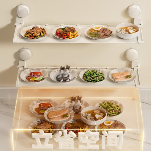 束豐吸盤式廚房置物架免打孔收納架折曡壁掛備菜調料架太空鋁上牆 束豐吸盤式廚房置物架免打孔收納架折曡壁掛備菜調料架太空鋁上牆