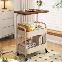 可移動茶幾小推車沙發邊幾床邊置物架高茶幾桌子客廳零食床頭櫃子