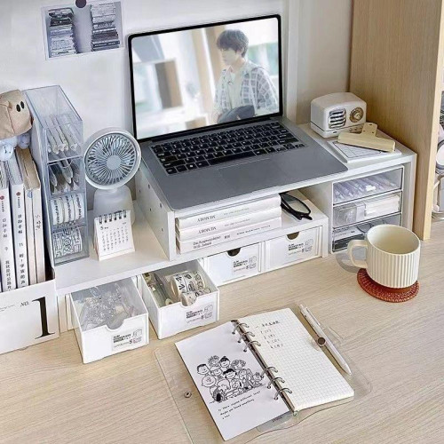 桌面置物架電腦增高架木質多層辦公室桌上顯示器收納陳列架yj 桌面置物架電腦增高架木質多層辦公室桌上顯示器收納陳列架yj